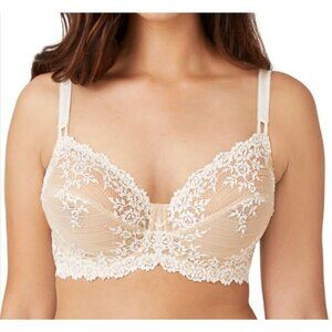 Wacoal Embrace Lace Underwire Bra 40DD #65191 Sand/Ivory